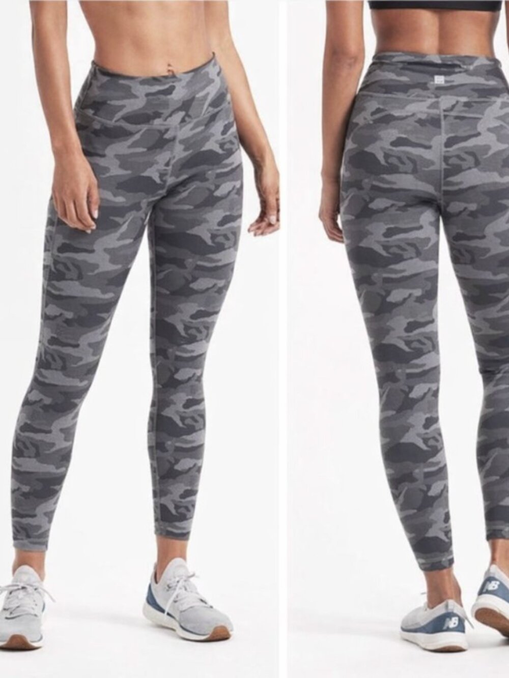 VUORI Caspian Leggings in Heather Grey Camo XS Athleisure Workout Gym